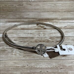 Giani Bernini Silver Belt with Logo Accent Retails $45 NWT